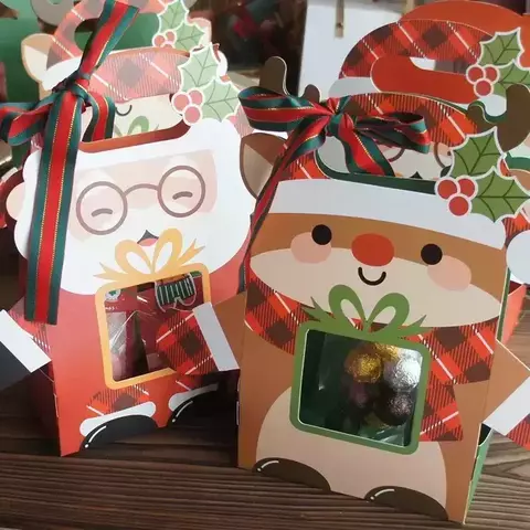 Caja navidad noel o reno. Precio por unidad.