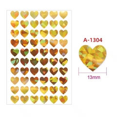 Plancha de stickers corazón. Plancha con 60 unidades. - Capkelitos mayorista