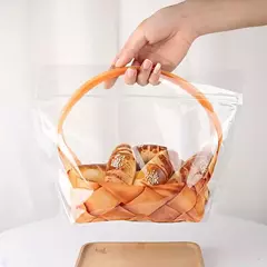 Bolsa con fuelle y cierre hermético transparente "Canasta diagonal". Precio por unidad.