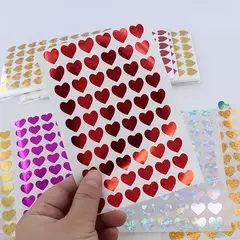 Plancha de stickers corazón. Plancha con 60 unidades. - tienda online
