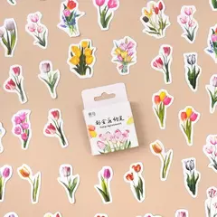 Pack con 46 stickers tulipanes