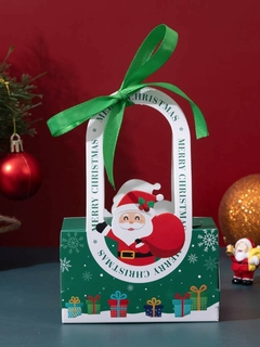 Caja Navidad con manija. Precio por unidad. - Capkelitos mayorista