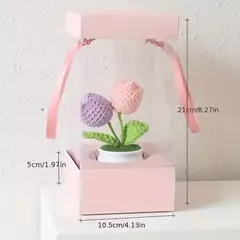 Caja cartulina y acetato. Ideal licor, cremas, floreros, etc. Precio por unidad. - Capkelitos mayorista