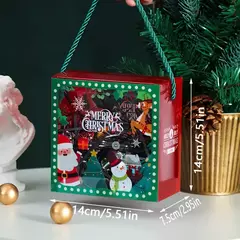 Caja de acetato navidad 14x14x7,5 cms. Precio por unidad.