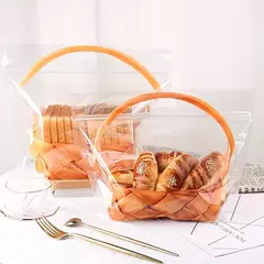 Imagen de Bolsa con fuelle y cierre hermético transparente "Canasta diagonal". Precio por unidad.