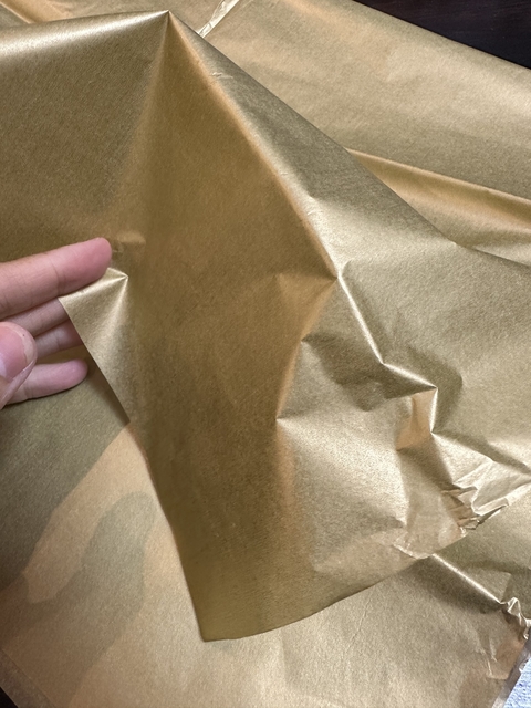 Papel seda dorado. Pack por 2 unidades.