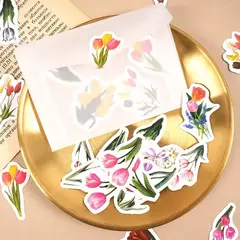 Pack con 46 stickers tulipanes en internet