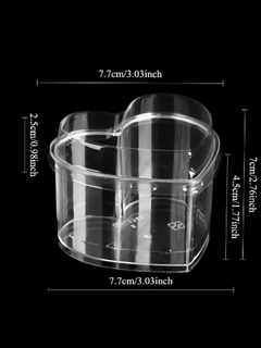 Envase transparente con forma de corazón. Incluye tapa + cuchara. Precio por unidad. - comprar online