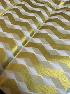 Papel seda zigzag dorado. Pack por 10 unidades. - comprar online