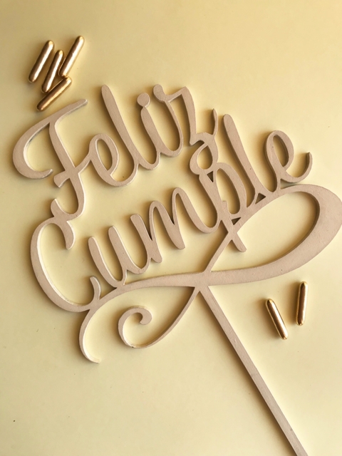 Cake topper "Feliz cumple"