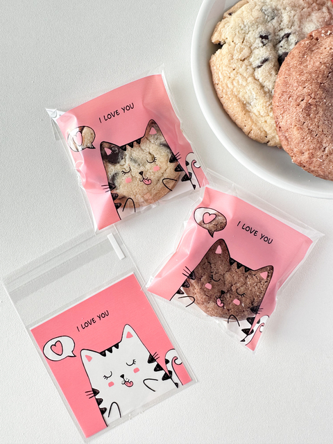 Bolsa opp "Gato" 7x7cms. Pack por 10 unidades.