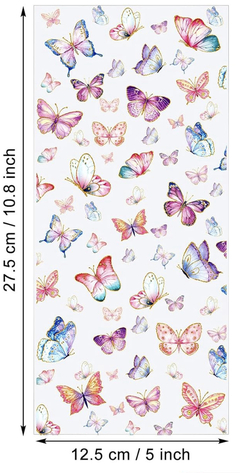 Bolsa "mariposas de colores". 12,5x27 cms. Pack por 10 unidades. - Capkelitos mayorista