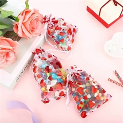Bolsa de organza con corazones. 13x18 cms. Precio por unidad en internet