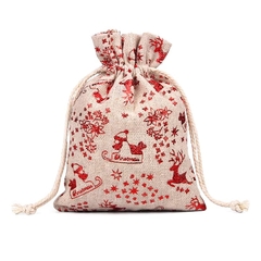 Bolsa arpillera navidad. Precio por unidad.