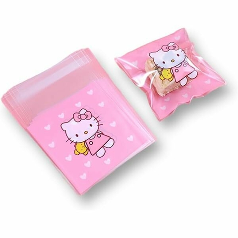 Bolsa opp "Kitty" 10x10 cms. Pack por 10 unidades.