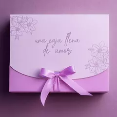 Imagen de Caja "llena de amor" lila. Precio por unidad.