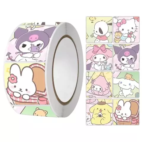 Rollo de stickers Sanrio. Rollo x 500 unidades. - comprar online