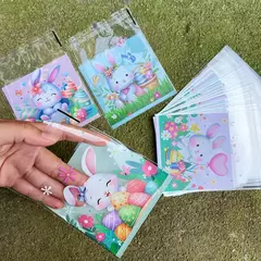 Bolsa opp "Conejos cute 2 ”10x10 cms. Pack por 10 unidades. en internet