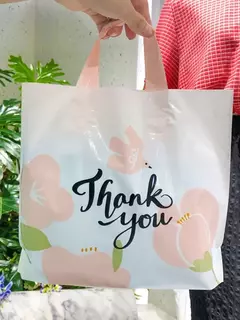 Imagen de Bolsa con manija "thank you". Varias medidas. Precio por unidad.
