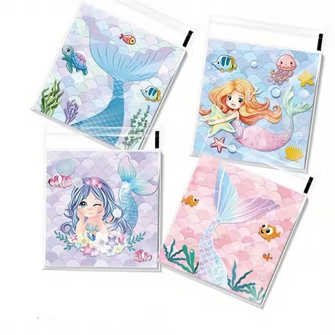 Bolsa opp de 10x10 cms temática sirena. Pack por 10 unidades. - comprar online