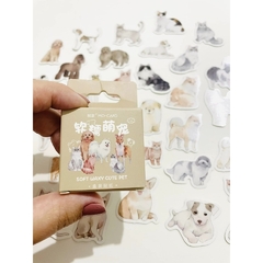 Pack con 46 stickers perritos y gatitos - Capkelitos mayorista
