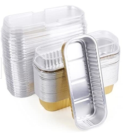 Envases de aluminio rectangular con tapa. Precio por unidad. - Capkelitos mayorista