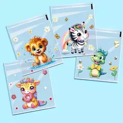 Bolsa opp "animalitos y flores". Pack por 10 unidades. - comprar online