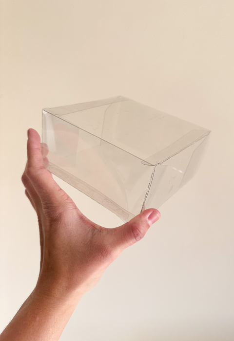 Caja de acetato 14x14x7 cms. Precio por unidad.