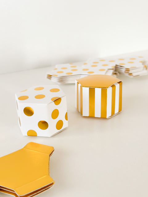 Caja hexágono. Precio por unidad.