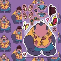 8 planchas de stickers para jugar "Stitch". Precio pack en internet
