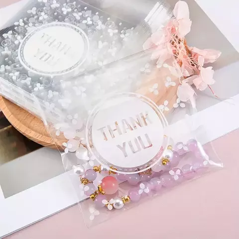 Bolsa opp "Thank you" 10x10cms. Pack por 10 unidades.