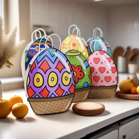 Bolsa de papel con fuelle. Huevo en canasta. Precio por unidad. - comprar online