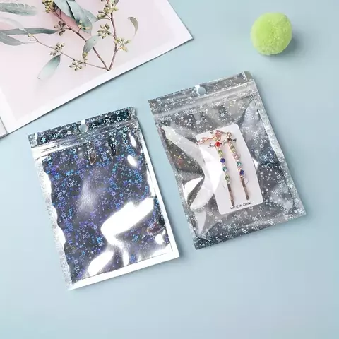 Bolsa con cierre hermético "destellos holograficos". Varias medidas. Precio por unidad. - comprar online