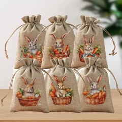 Bolsa arpillera conejos de Pascua de 10x15 cms. Precio por unidad. - comprar online