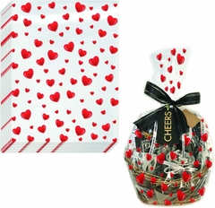 Bolsa transparente con corazones. Medida: 50x34. Precio por unidad. - comprar online
