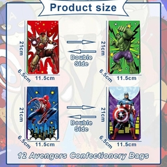 Pack por 4 sobres de papel superheroes en internet