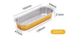 Envases de aluminio rectangular con tapa. Precio por unidad. en internet