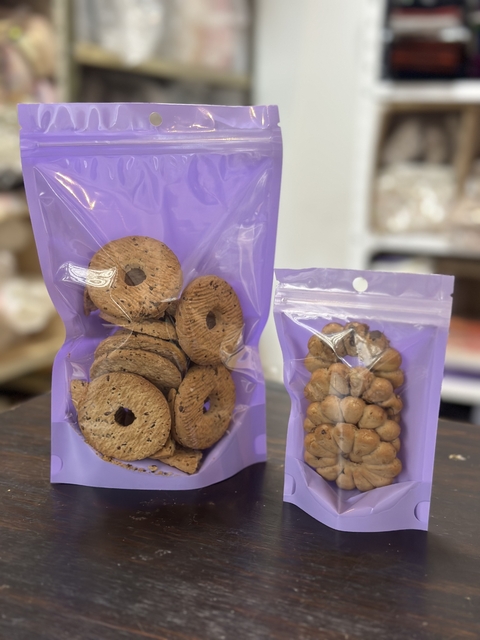 Doypacks frente transparente color lila. Precio por unidad. - comprar online