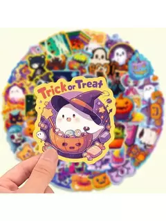 Pack 50 stickers halloween en internet