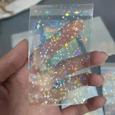 Bolsa opp destellos brillosos 6x9 cms. Pack por 10 unidades.