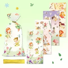 Bolsas diseño "hadas" de 12x27 cms. Pack por 10 unidades.