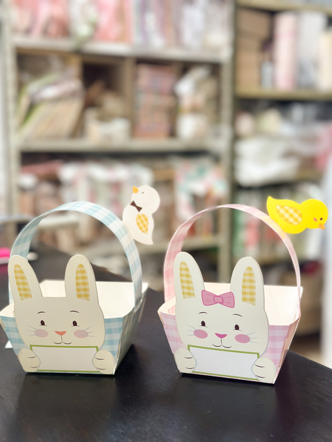 Caja canasta con conejo - comprar online