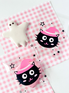 Bolsa opp "Gato halloween" 10x10 cms. Pack por 10 unidades. - comprar online