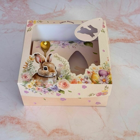 Caja cuadrada con visor "Pascua". Precio por unidad. - comprar online