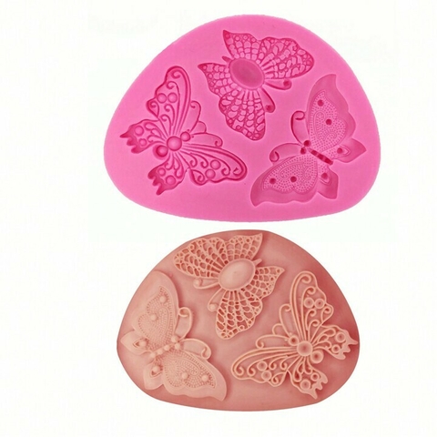Molde silicona "3 mariposas". - comprar online