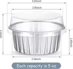Imagen de Envase de aluminio circular con tapa. Precio por unidad.