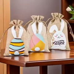 Bolsa arpillera Pascua de 13x18 cms. Precio por unidad. - comprar online