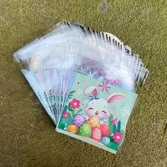 Bolsa opp "Conejos cute 2 ”10x10 cms. Pack por 10 unidades. - comprar online