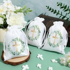 Bolsa de satén con diseño de cruz y marco. Precio por unidad. - comprar online