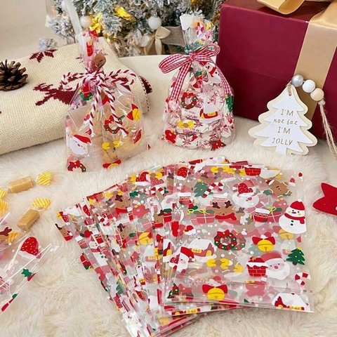 Bolsa navideña. Varios tamaños. Pack por 10 unidades.